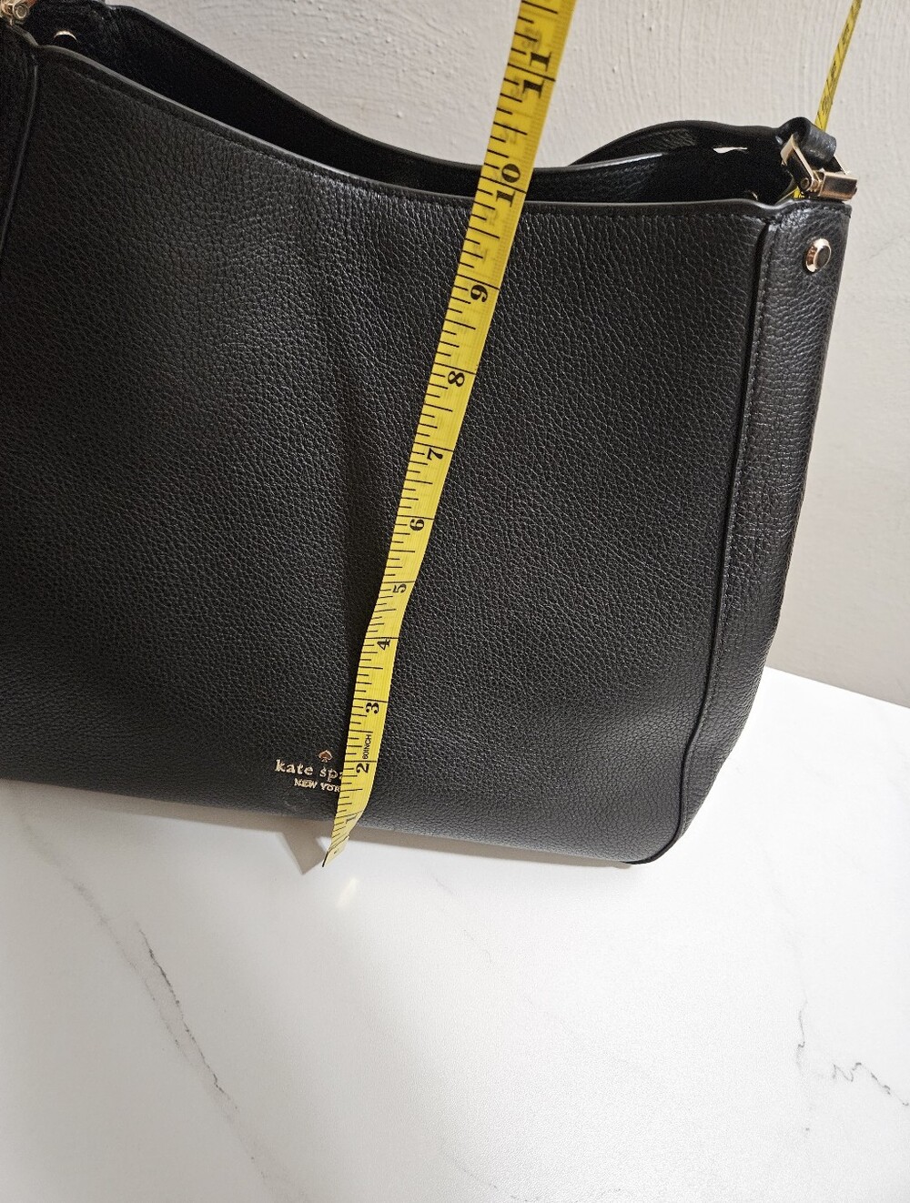 kate spade Black Pebbled Leather Shoulder Tote. EC - Picture 4 of 8